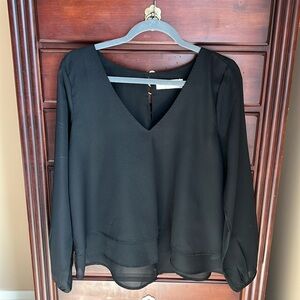 Abercrombie & Fitch Black Crepe Blouse Medium NWOT